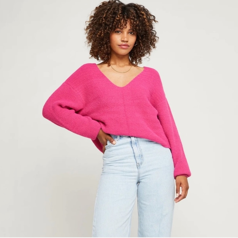 Gentle Fawn Pink V-Neck Sweater